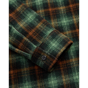 Plaid Wool Twill Overshirt Green Multi - Overshirt
