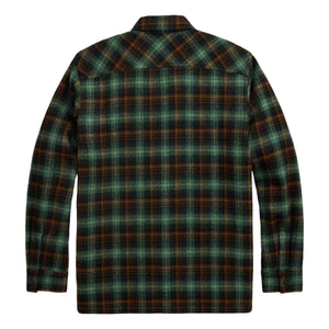 Plaid Wool Twill Overshirt Green Multi - Overshirt