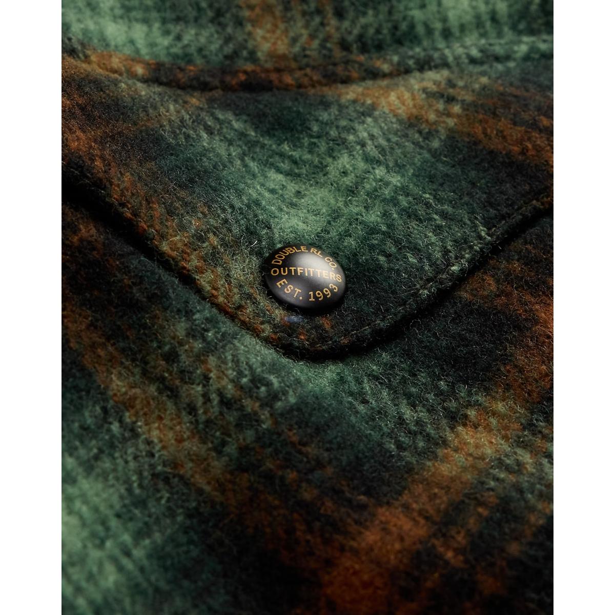 Plaid Wool Twill Overshirt Green Multi - Overshirt