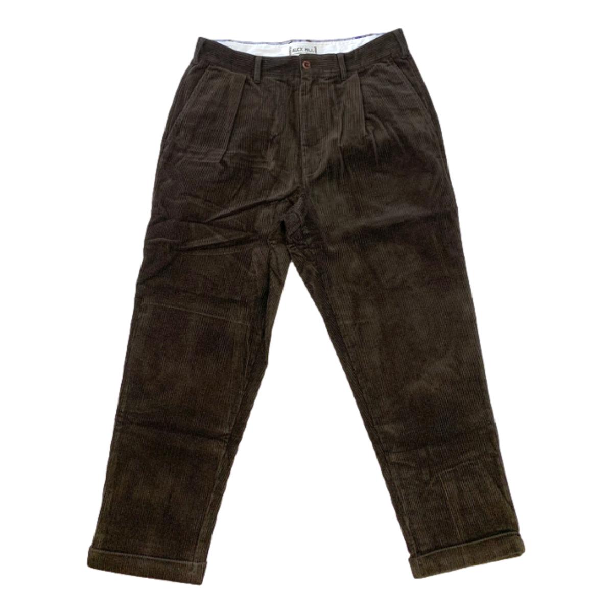 Pleated Pant Rugged Corduroy Chocolate - Pants