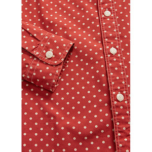 Polka-Dot Woven Workshirt Red Cream - Shirt