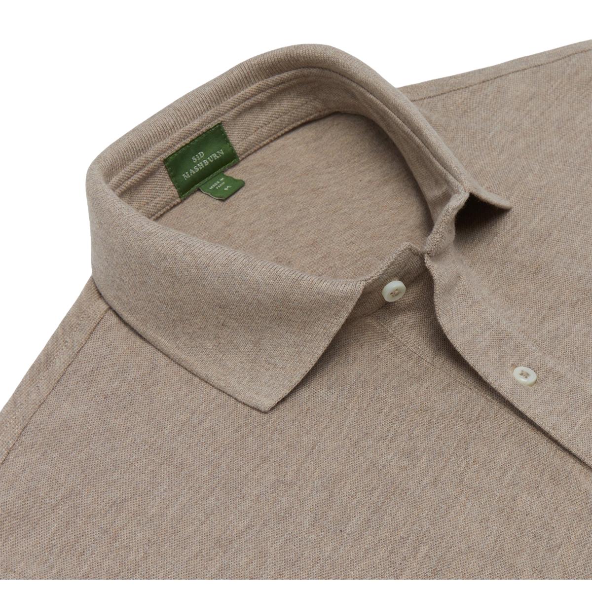 Polo Heather Flax Pima Pique - polo