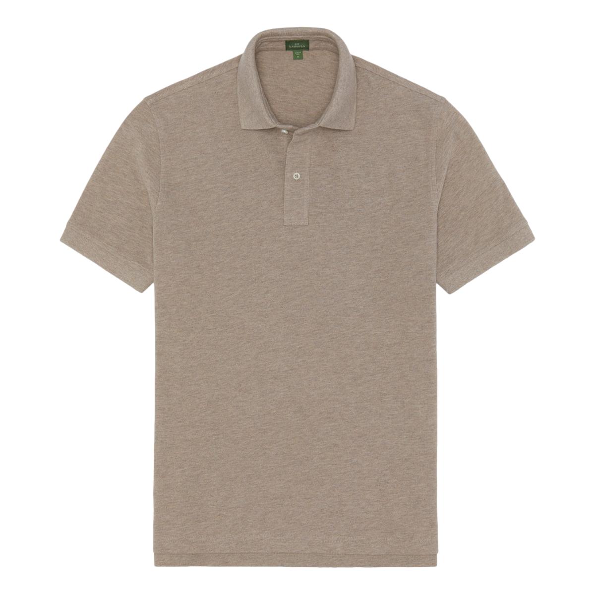 Polo Heather Flax Pima Pique - polo