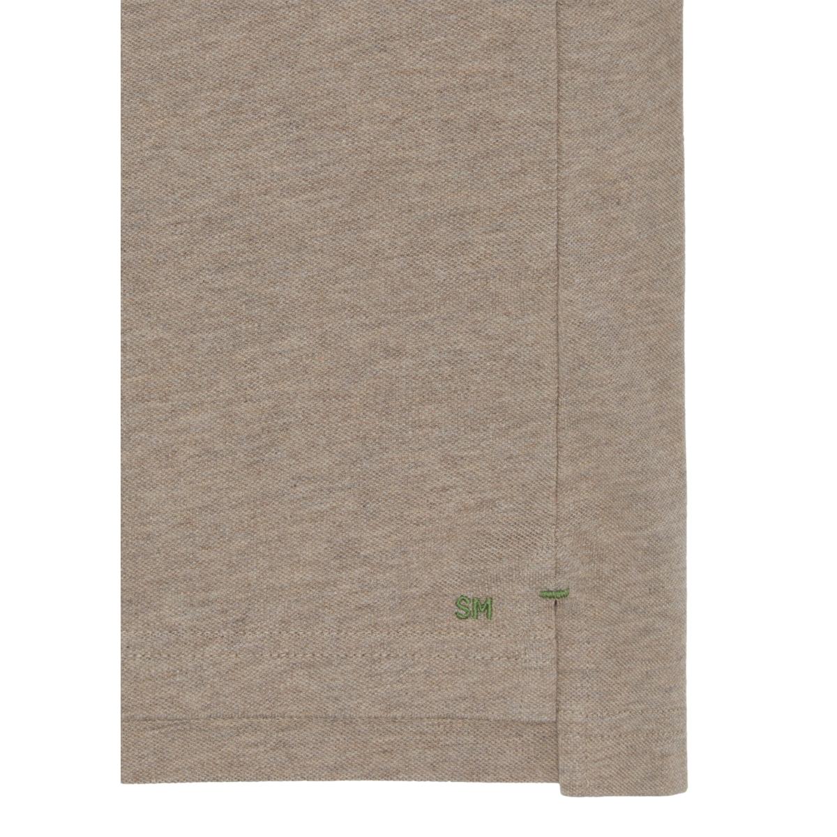 Polo Heather Flax Pima Pique - polo