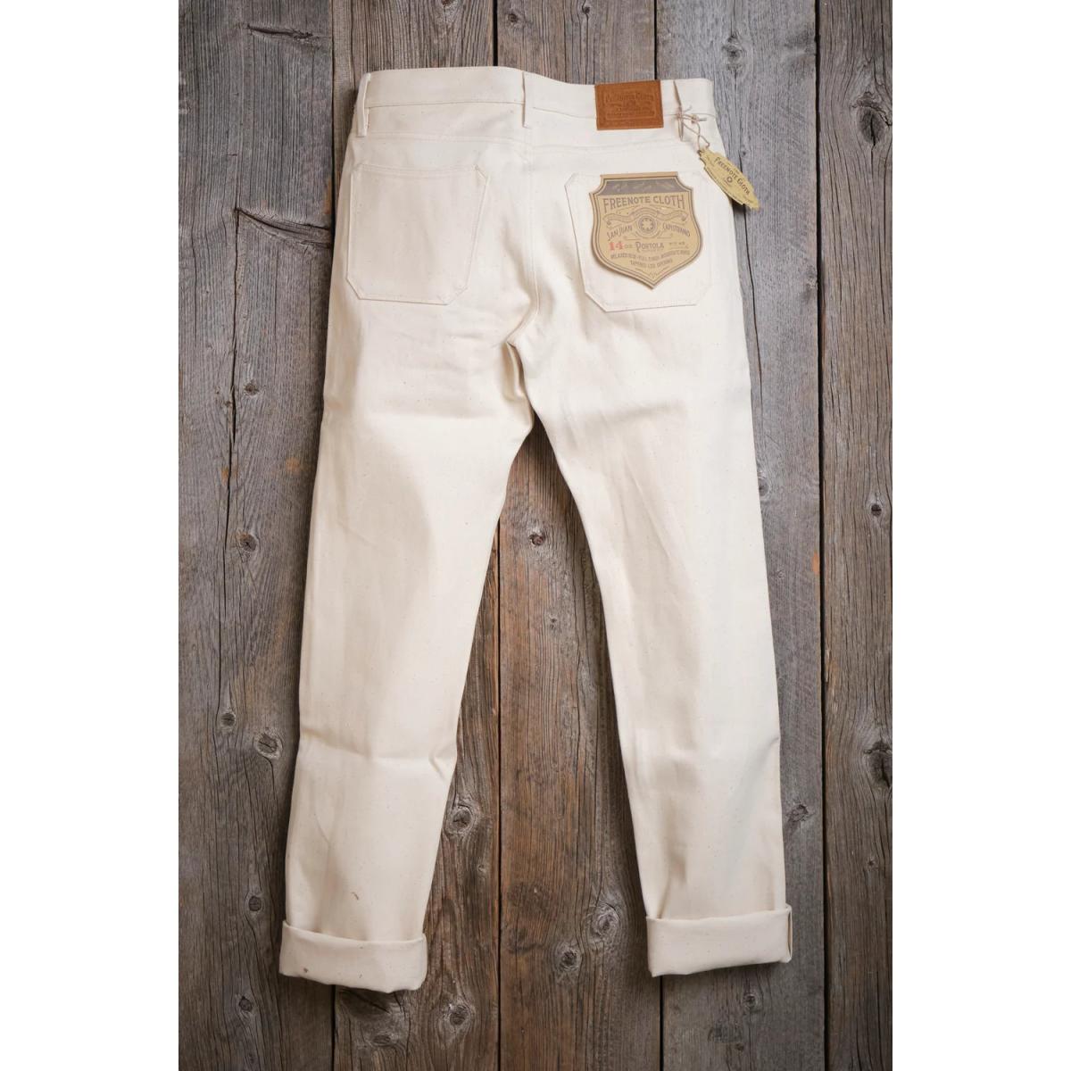 Portola Classic Taper 14oz Ecru Denim - Denim