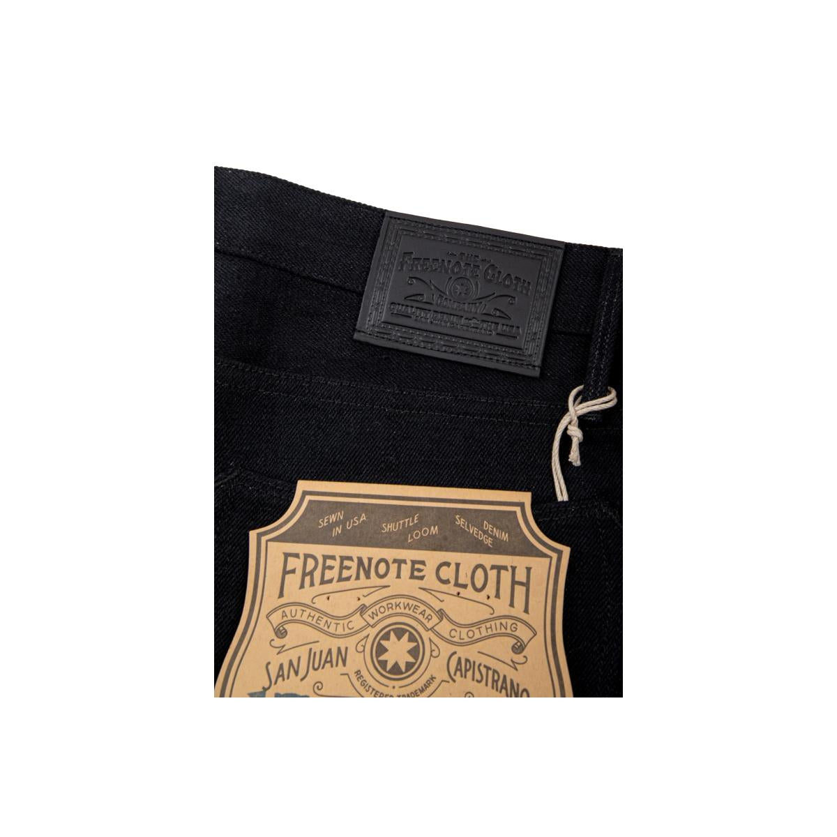 Portola Classic Taper 17oz Black Denim-Freenote Cloth-MILWORKS