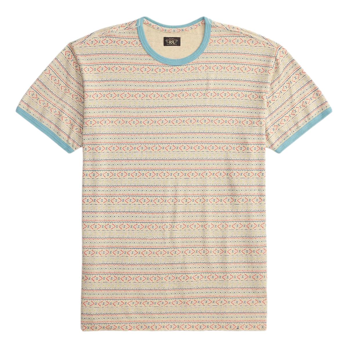 Print Jersey Ringer T-Shirt Cream Multi - T Shirt