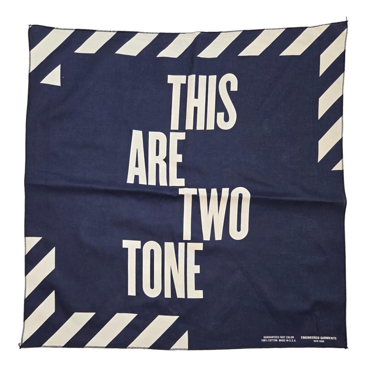 Printed Bandana Navy 2 Tones - Bandanna