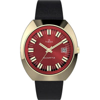 Q Timex 1972 Reissue 43x39mm Leather Strap Watch - watch