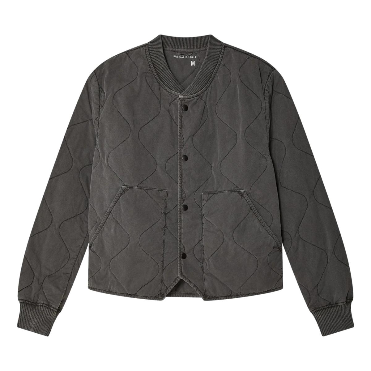 Quilted Bomber Jacket Black - Jacket