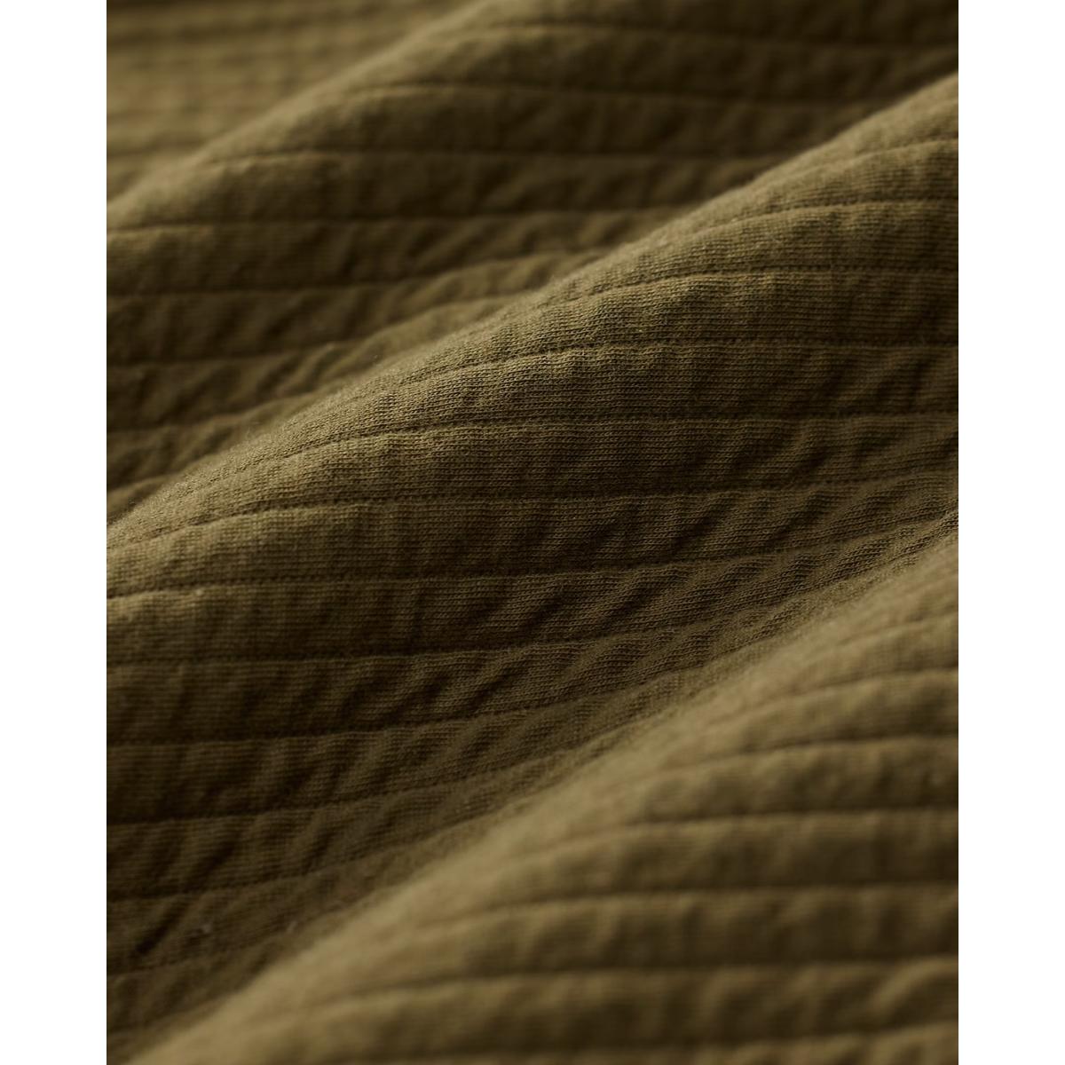 Quilted Double-Knit Sweatshirt Olive Drab - Sweatshirt