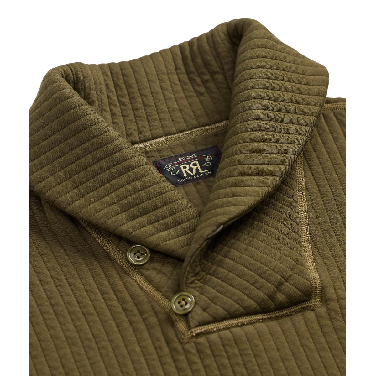 Quilted Double-Knit Sweatshirt Olive Drab - Sweatshirt