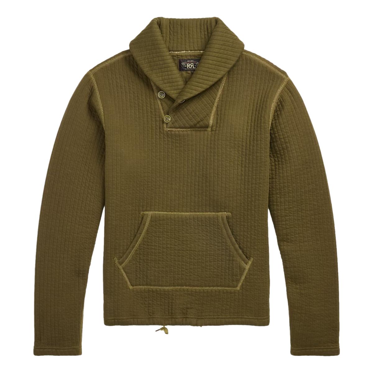 Quilted Double-Knit Sweatshirt Olive Drab - Sweatshirt
