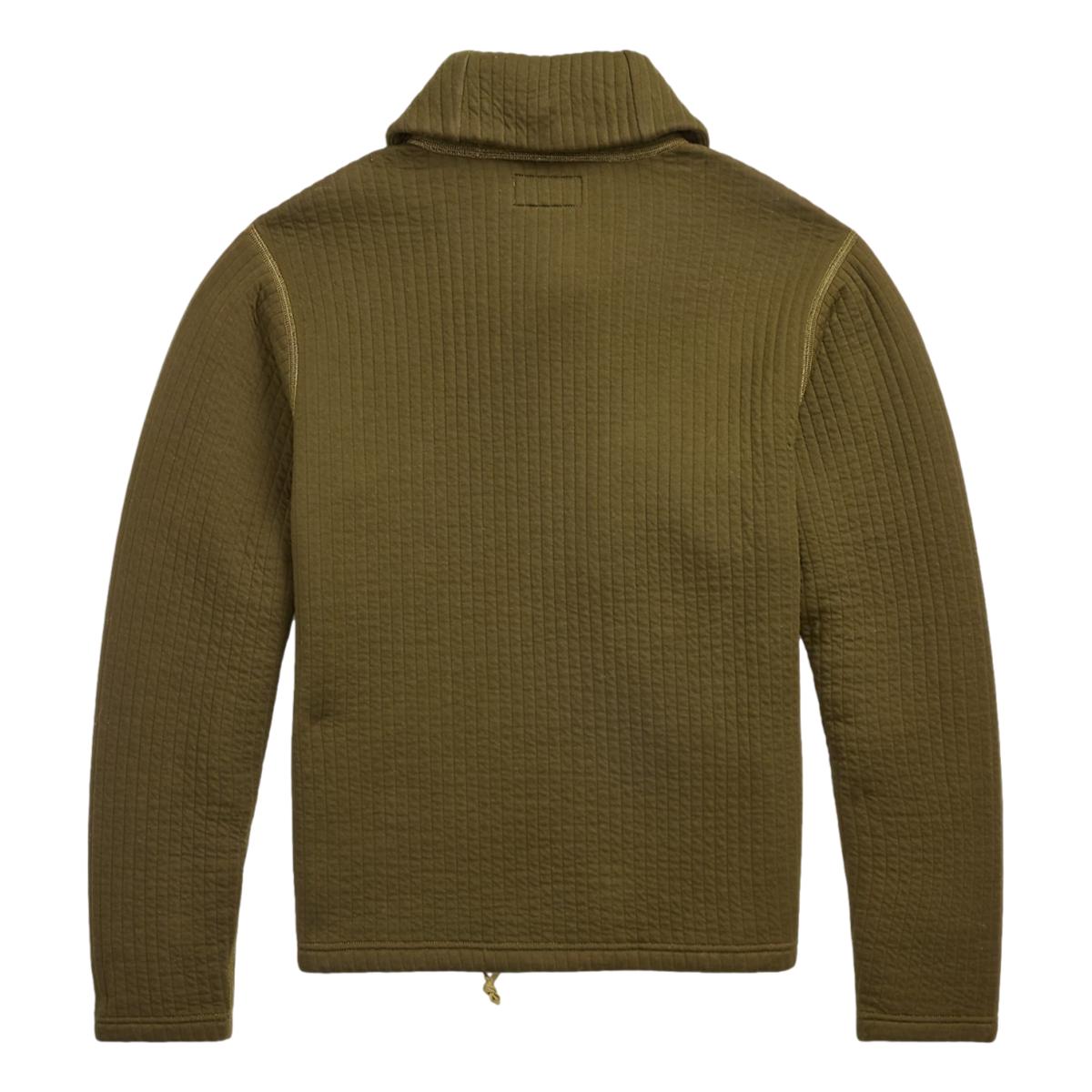 Quilted Double-Knit Sweatshirt Olive Drab - Sweatshirt