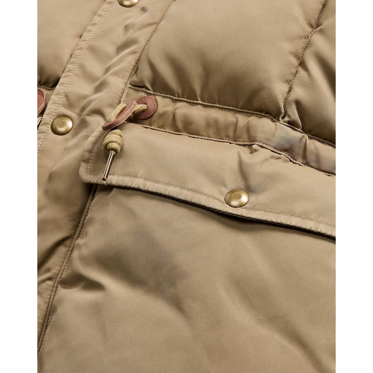 Quilted Hooded Jacket Vintage Khaki - Jacket