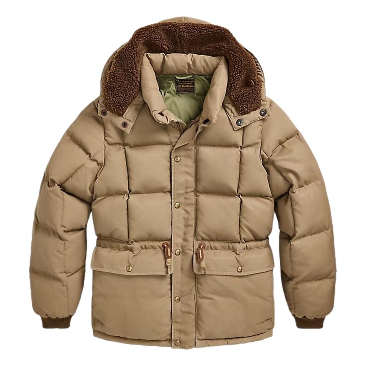 Quilted Hooded Jacket Vintage Khaki - Jacket