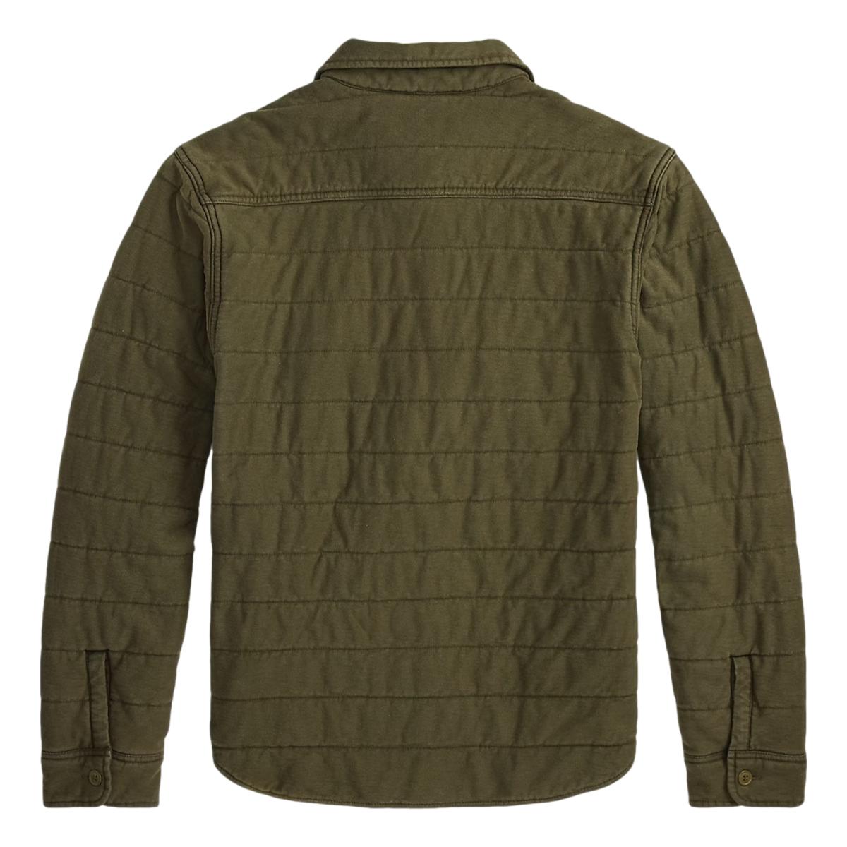 Quilted Jersey Overshirt Olive Drab - Overshirt