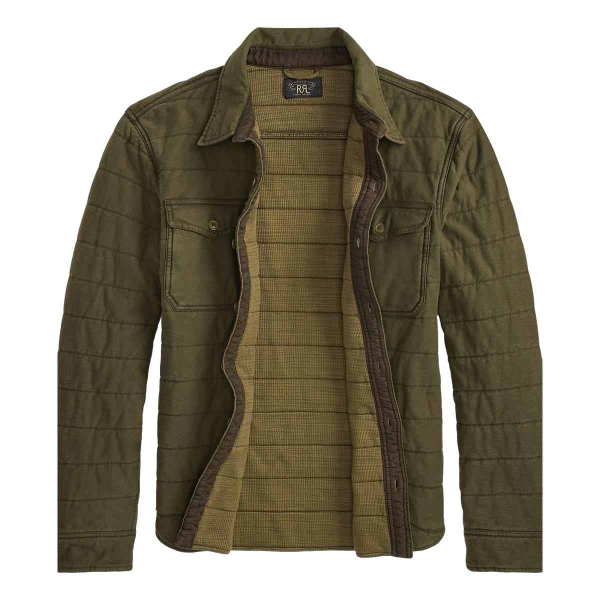 Quilted Jersey Overshirt Olive Drab - Overshirt