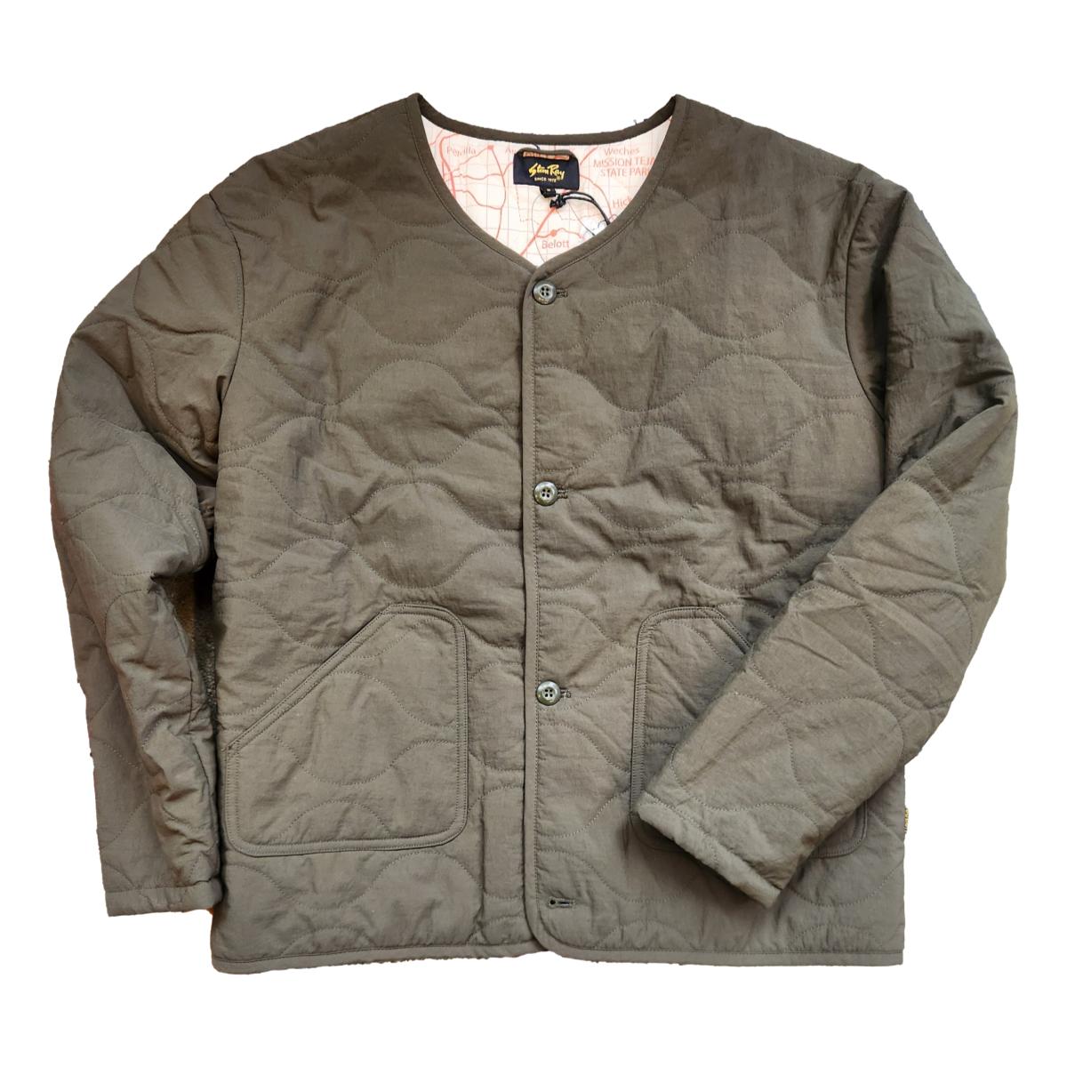 Quilted Liner Jacket Olive - outerwear