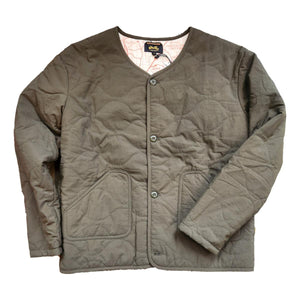 Quilted Liner Jacket Olive - outerwear