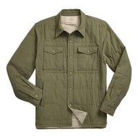 Quilted Twill Shirt Jacket Olive Drab - Jacket