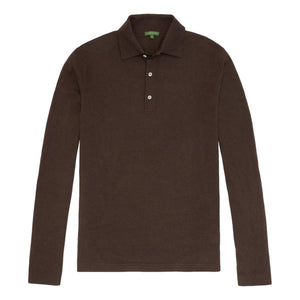 Rally Polo Sweater Brazil Nut Cotton Cashmere - cashmere