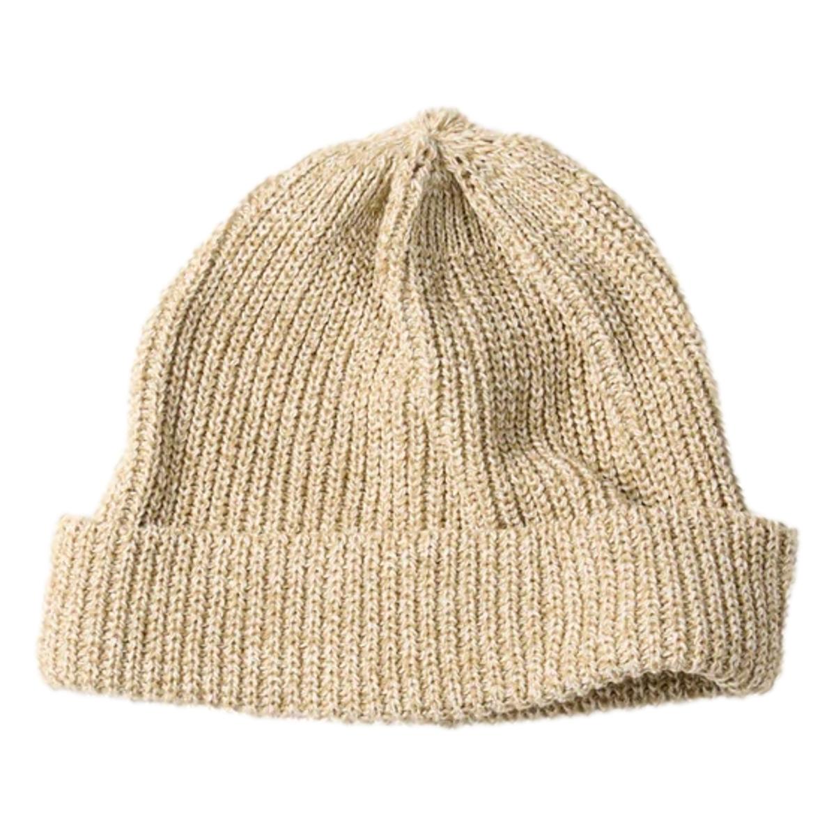 Recycled Cotton Marl Beanie Beige - Hat