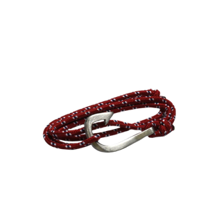 Red Paracord Steel Fish Hook Bracelet