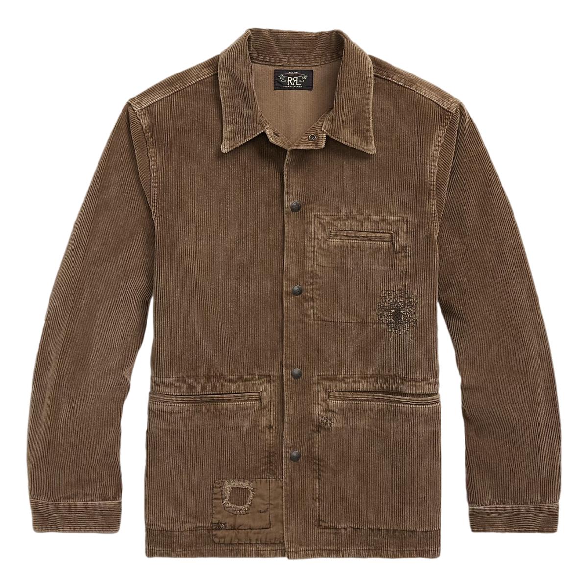 Repaired Corduroy Overshirt Repaired Brown - Shirts