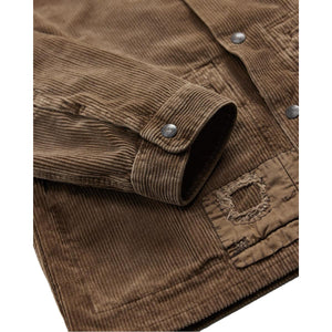 Repaired Corduroy Overshirt Repaired Brown - Shirts