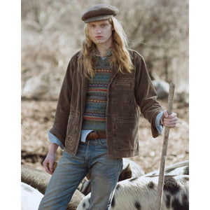 Repaired Corduroy Overshirt Repaired Brown - Shirts