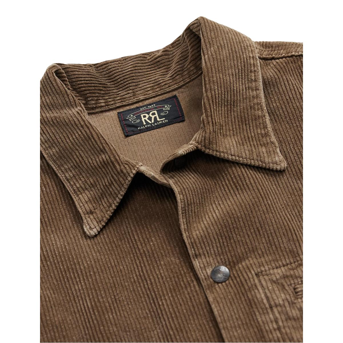 Repaired Corduroy Overshirt Repaired Brown - Shirts