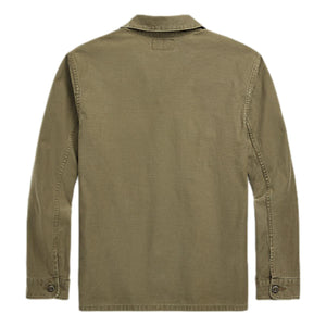 Reverse-Sateen Overshirt Olive - Shirt