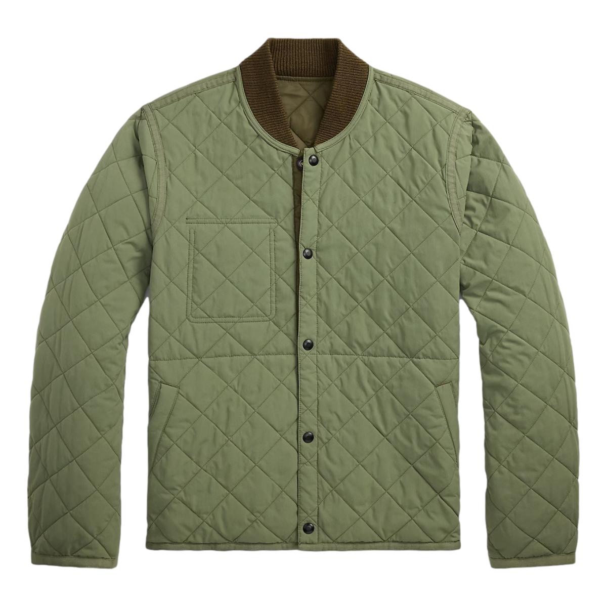 Reversible Quilted Liner Jacket Vintage Olive Sage - Jacket