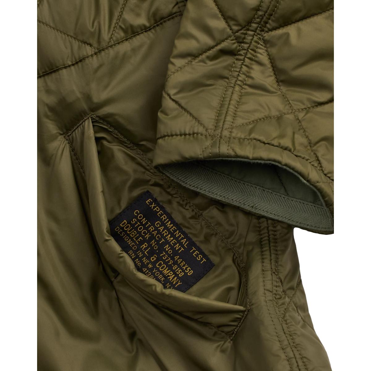 Reversible Quilted Liner Jacket Vintage Olive Sage - Jacket