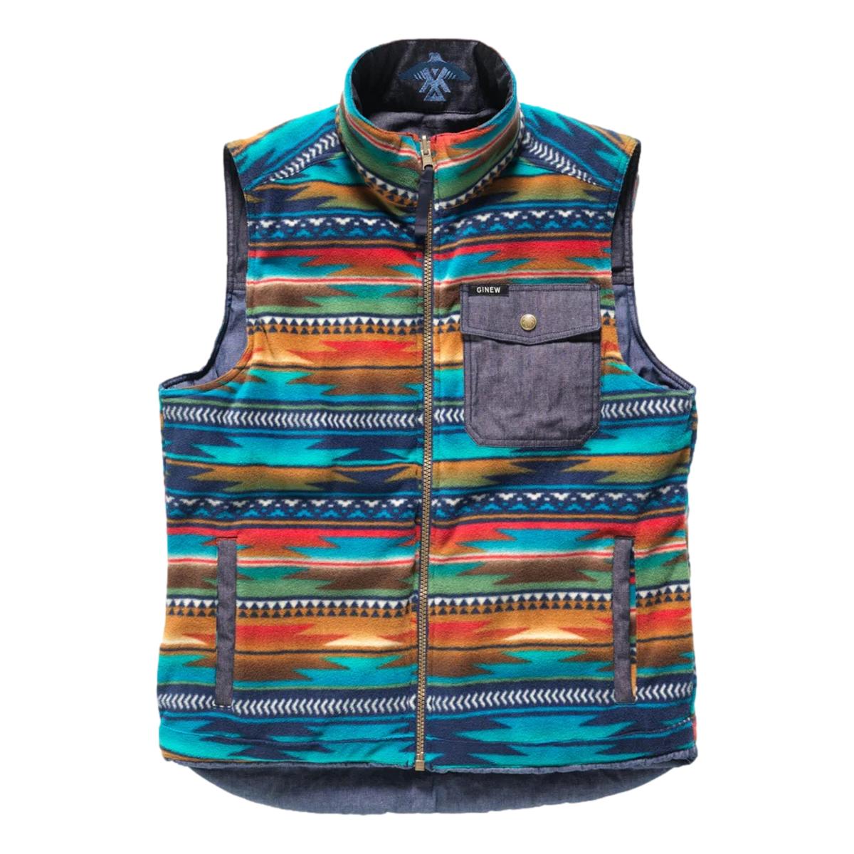 Reversible Thunderbird Denim Fleece Vest - Vest