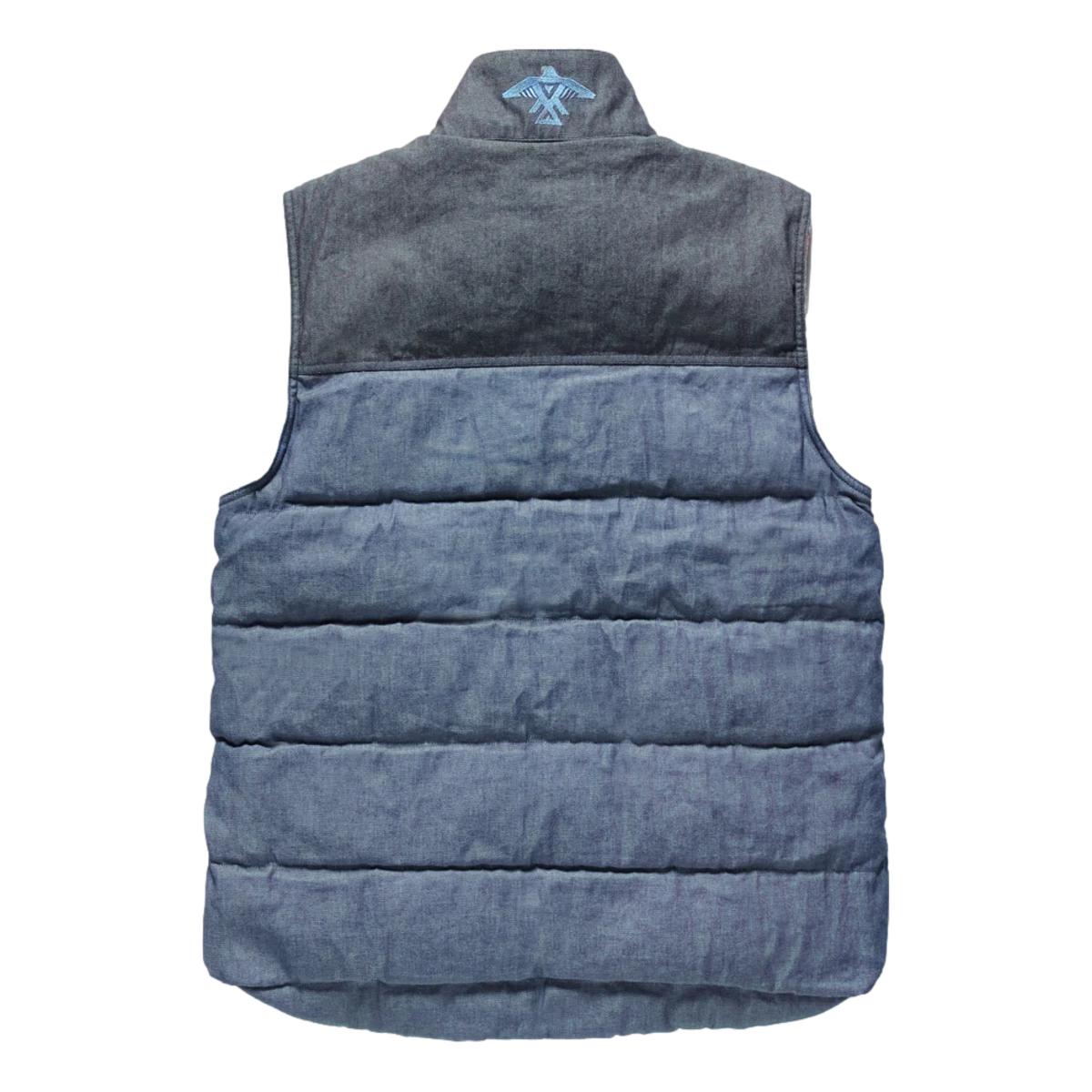 Reversible Thunderbird Denim Fleece Vest - Vest