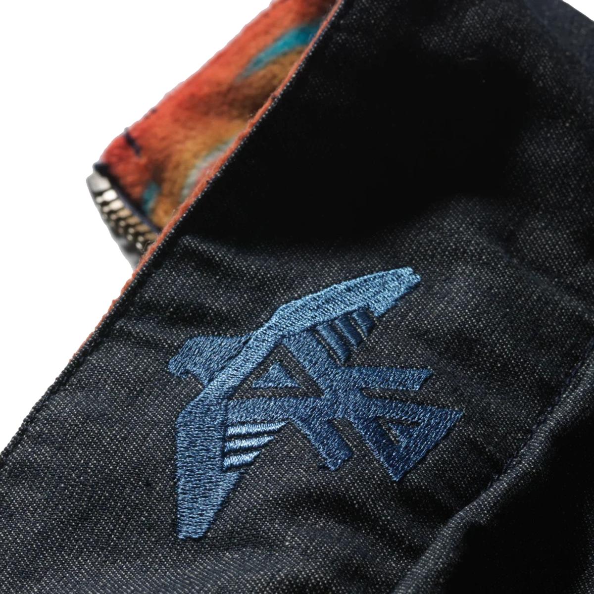 Reversible Thunderbird Denim Fleece Vest - Vest