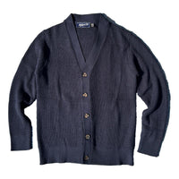 Ribbed Button Cardigan Dk. Storm - cardigan sweater