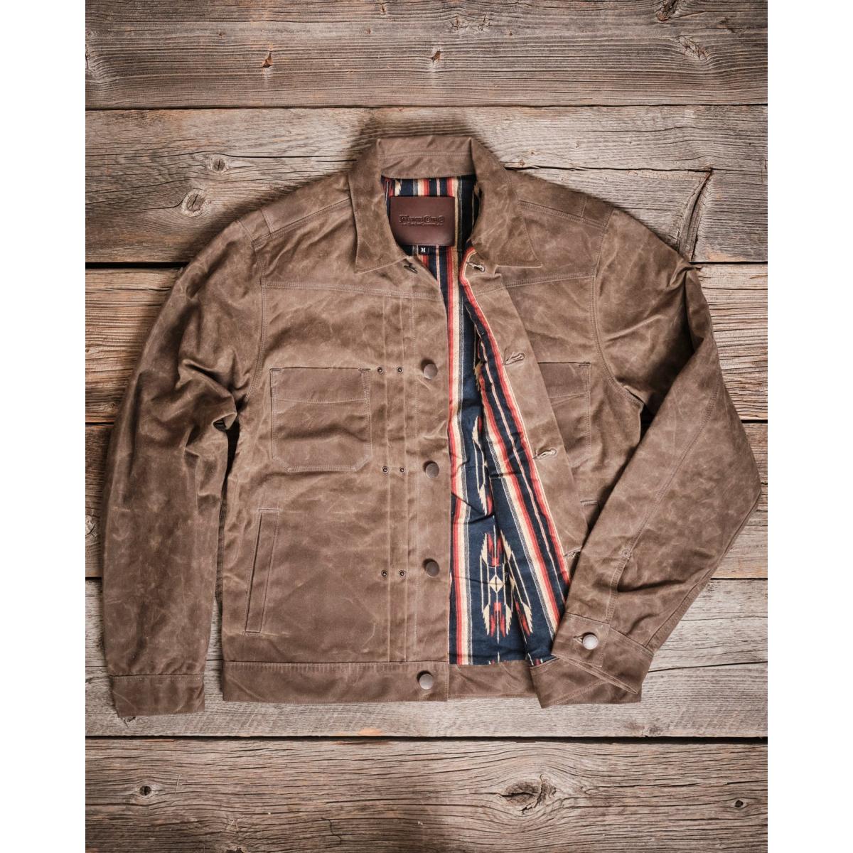 Riders Jacket Waxed Canvas Oak - Jacket