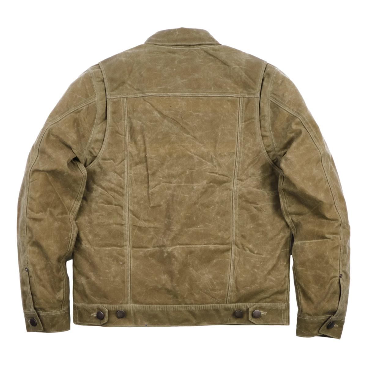 Riders Jacket Waxed Canvas Tobacco Red Interior - Jacket