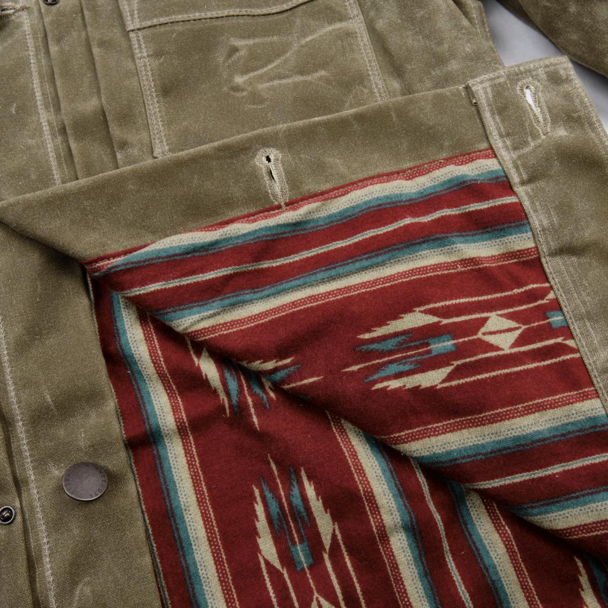 Riders Jacket Waxed Canvas Tobacco Red Interior - Jacket