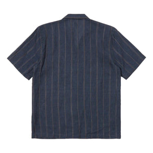 Road Shirt Navy Stripe Linen