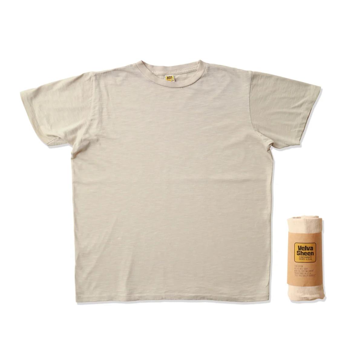 Rolled Crew Neck Tee Oatmilk - T-shirt