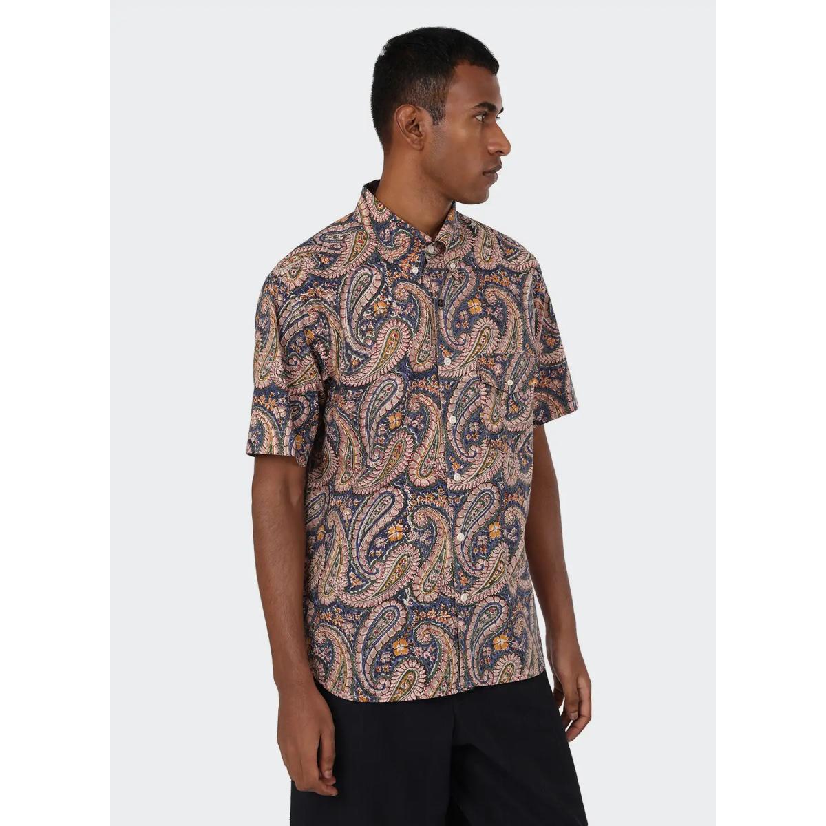 Ron Short Sleeve Shirt Block Print - Short Sleeve Shirt
