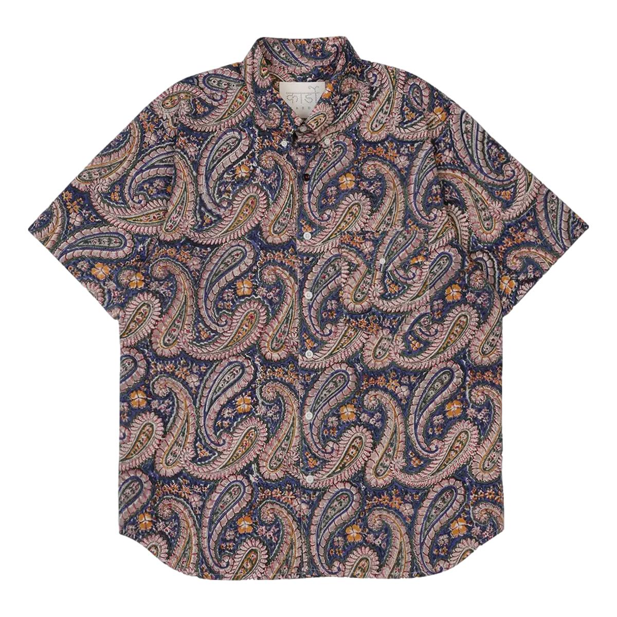 Ron Short Sleeve Shirt Block Print - Short Sleeve Shirt