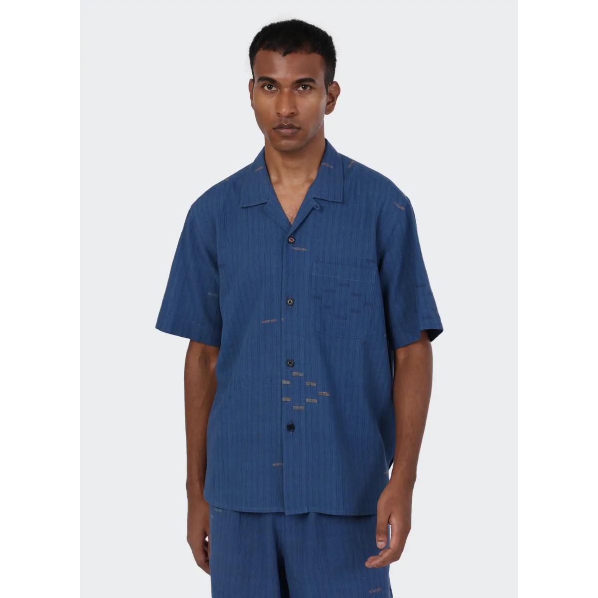 Ronen Short Sleeve Shirt Blue - Short Sleeve Shirt