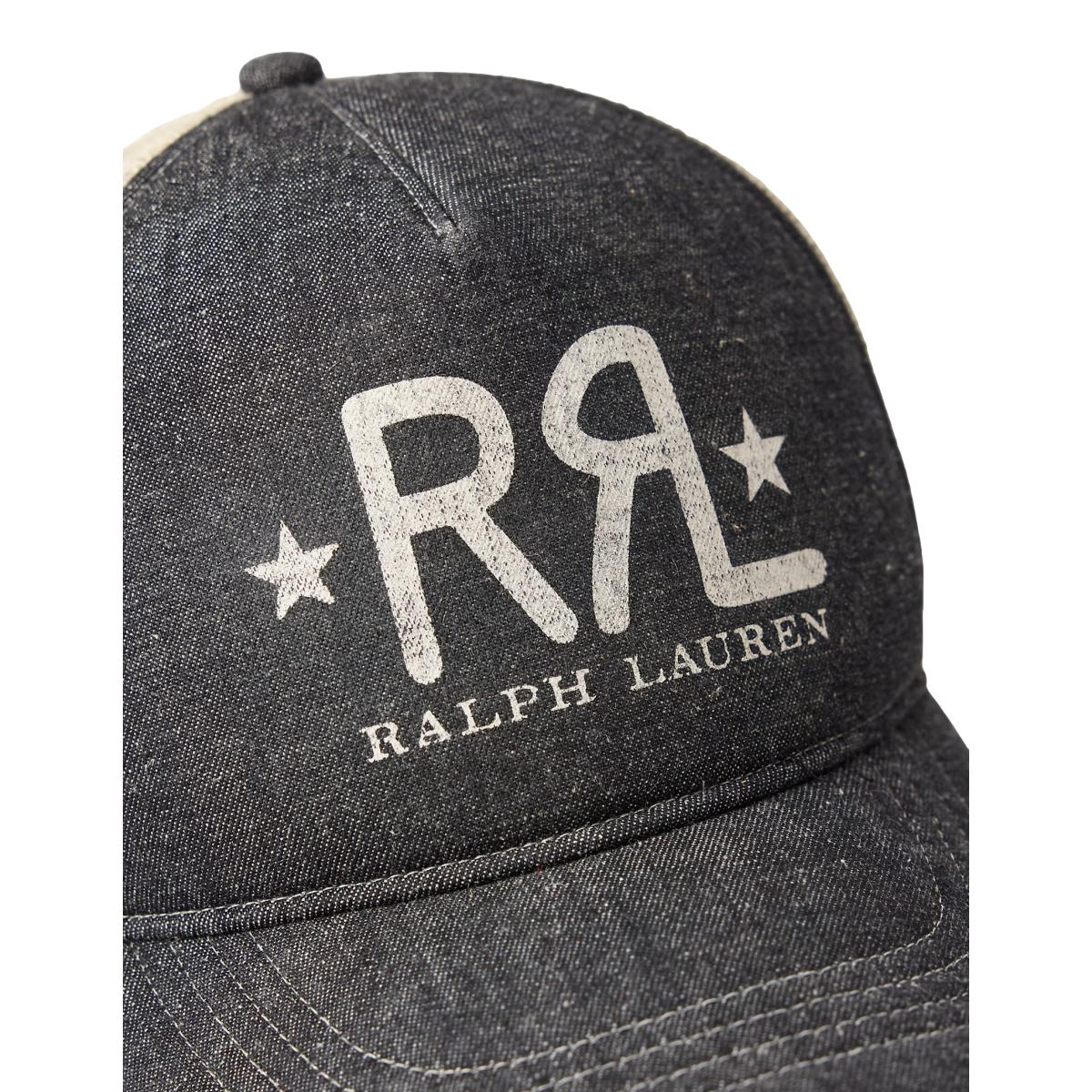 RRL Ranch Logo Denim Trucker Cap - Hat