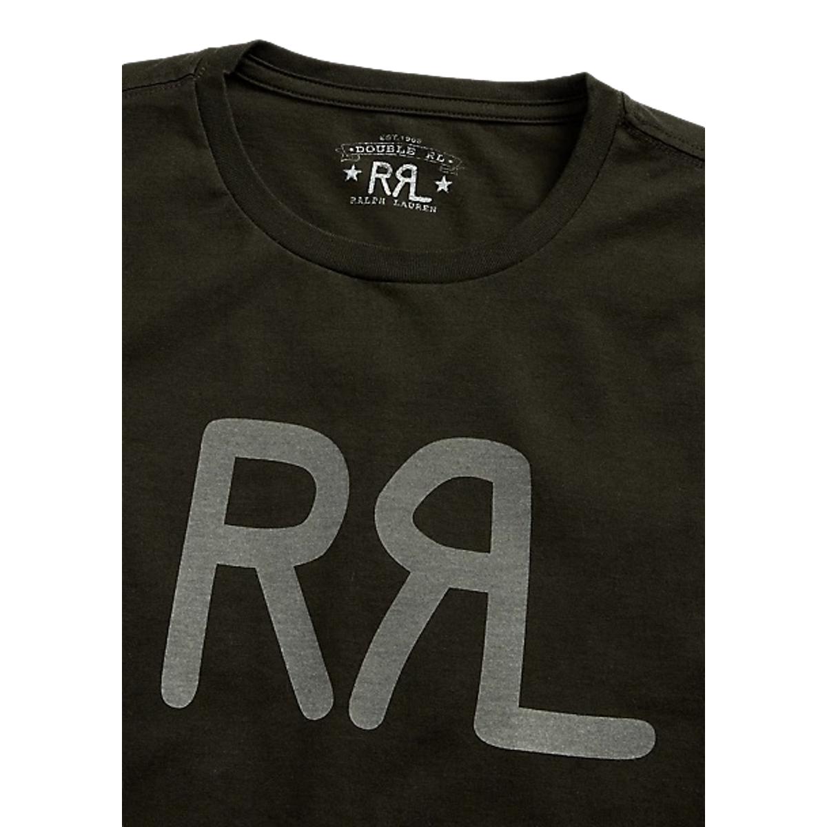 RRL Ranch Logo T-Shirt Faded Black Canvas - T Shirt