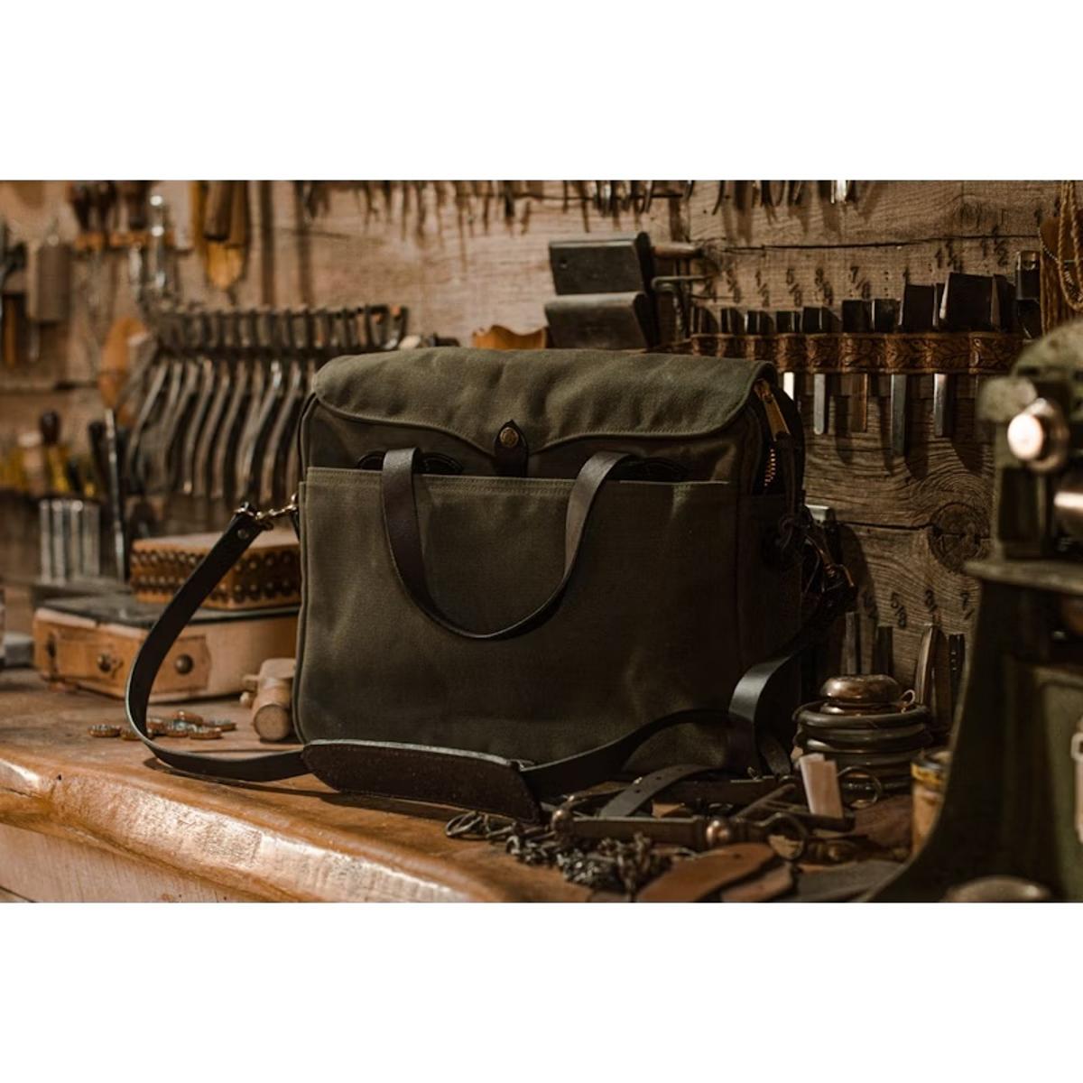 Rugged Twill Original Briefcase Otter Green - Briefcase